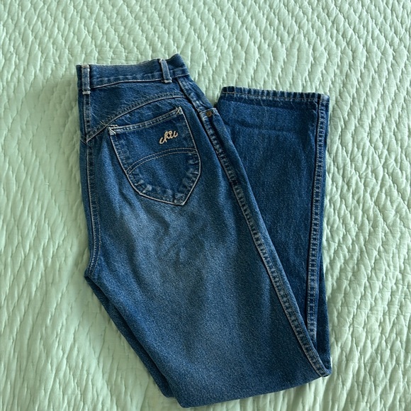 VINTAGE DENIM BLUE JEANS - SIZE 25/26 - Picture 6 of 6